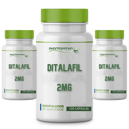 3 Potes Ditalafil 2mg 120 cápsulas cada