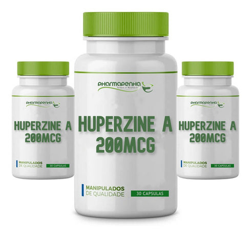 3 Potes Huperzine A 200mcg 30 Cápsulas