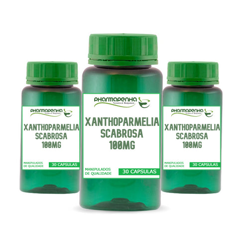 3 Potes Xanthoparmelia Scabrosa 100mg 30 Cápsulas cada