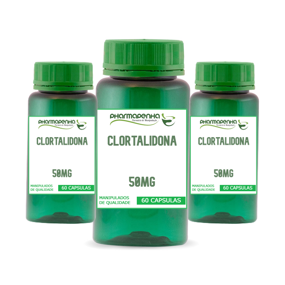 3 Potes Clortalidona 50mg 60 Cápsulas cada – Pharmapenha | Farmácia de ...