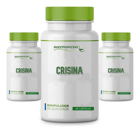 3 Potes Crisina 500mg 60 Cápsulas Cada