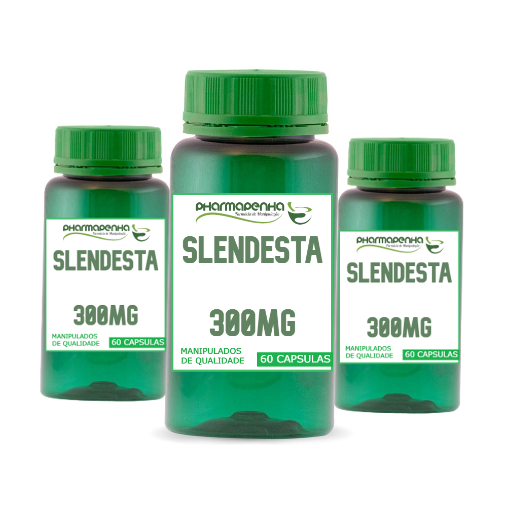 3 Potes Slendesta 300mg 60 Cápsulas cada