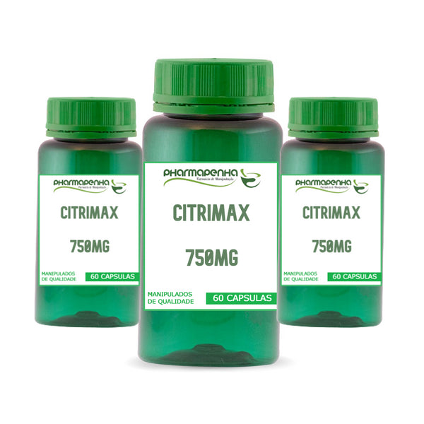 3 Potes Citrimax 750mg 60 Cápsulas cada
