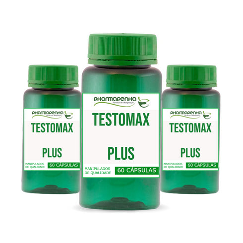 3 Potes Testomax Plus 60 Cápsulas cada