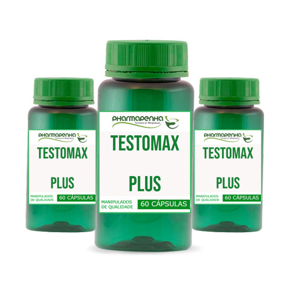 3 Potes Testomax Plus 60 Cápsulas cada