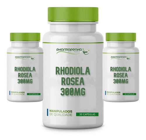 3 Potes Rhodiola Rosea 300mg 30 Cápsulas
