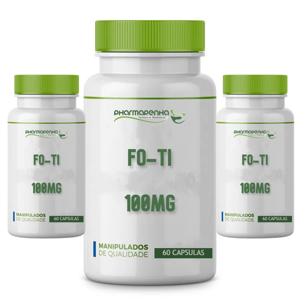 3 Potes Fo Ti (He Shou Wu) 100Mg 60 Cápsulas cada