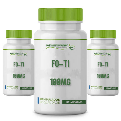 3 Potes Fo Ti (He Shou Wu) 100Mg 60 Cápsulas cada
