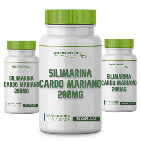 3 Potes Silimarina (Cardo Mariano) 200Mg 60 Cápsulas cada