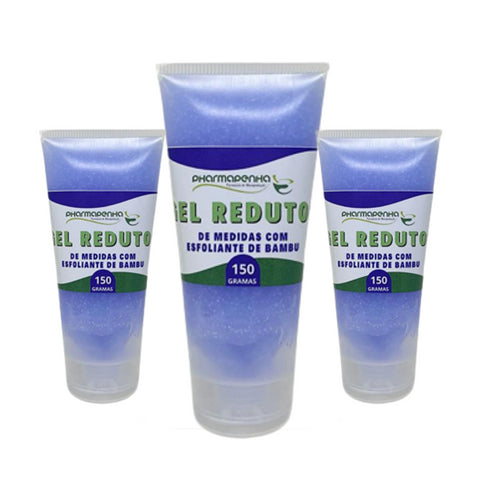 3 un Gel Redutor de Medidas com Esfoliante de Bambu 150g cada
