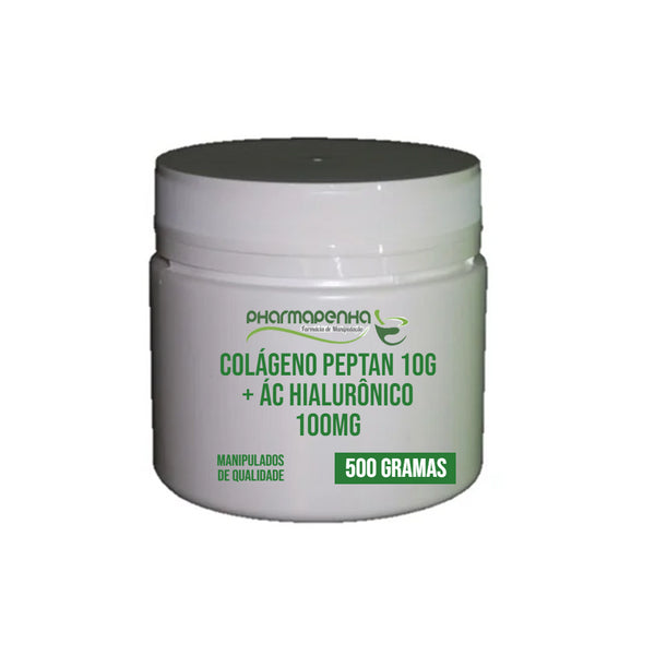 Colágeno Peptan 10g + Ác. Hialurônico 100mg - Frasco 500gr
