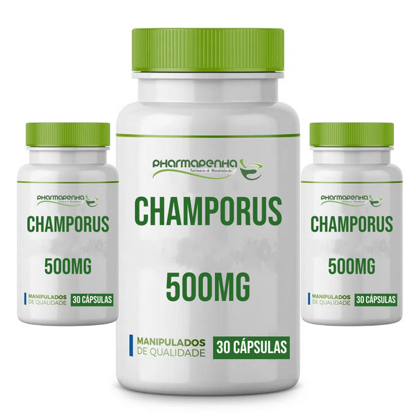 3 Potes Champorus 500mg 30 Cápsulas cada