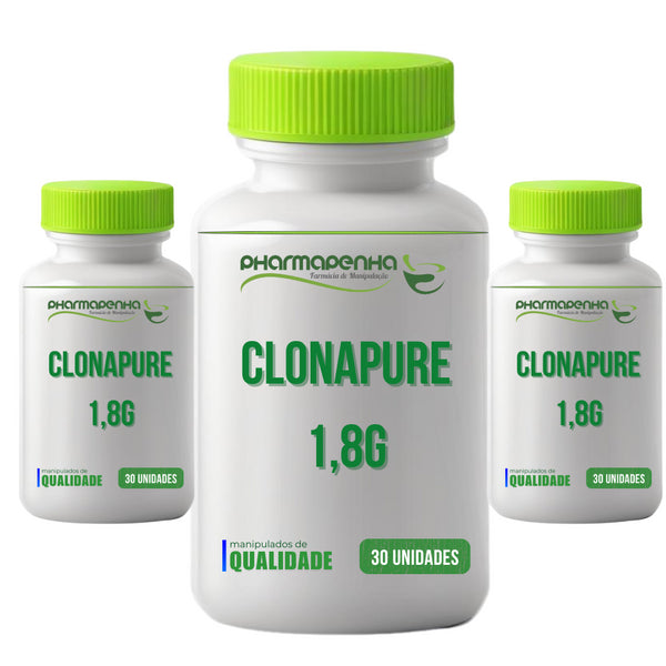 3un Clonapure® Creatina de efeito imediato 1,8g - 30 DOSES (cada) - COM SELO DE AUTENTICIDADE