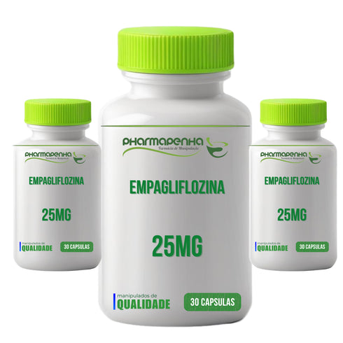 3 Potes Empagliflozina 25mg 30 capsulas
