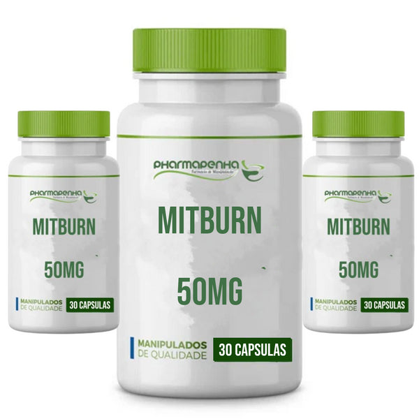 3 Potes Mitburn 50mg 30 cápsulas cada