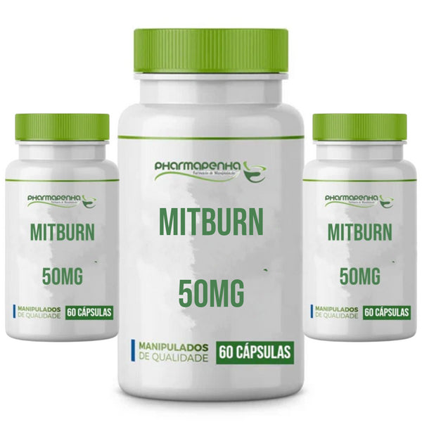 3 Potes Mitburn 50mg 60 cápsulas cada