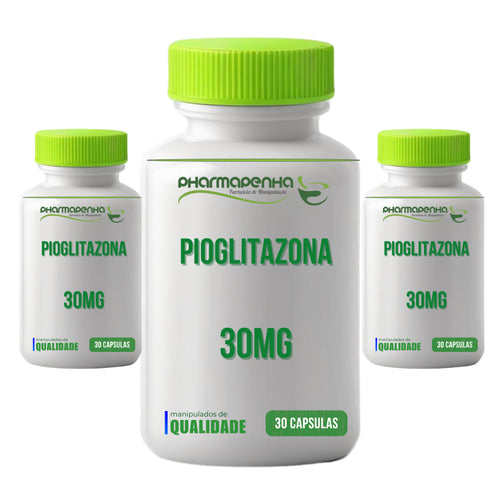 3 Potes Pioglitazona 30mg 30 capsulas cada
