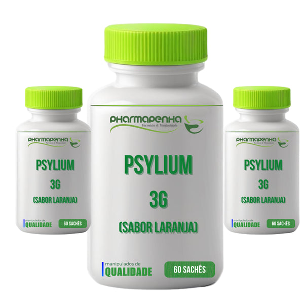 3un Psylium 3g 60 saches sabor laranja cada
