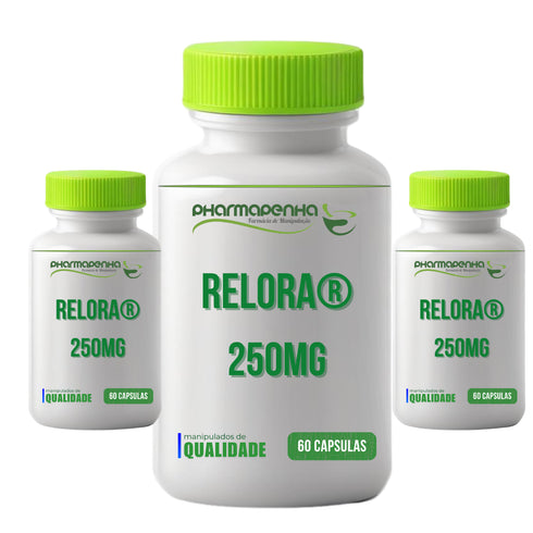 3 Potes Relora® 250mg 60 Cápsulas com Selo de Autenticidade