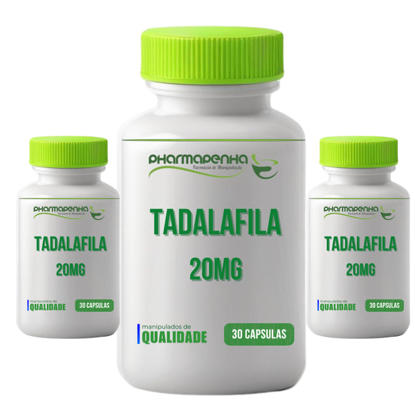 3 Potes Tadalafil 20mg 30 cápsulas