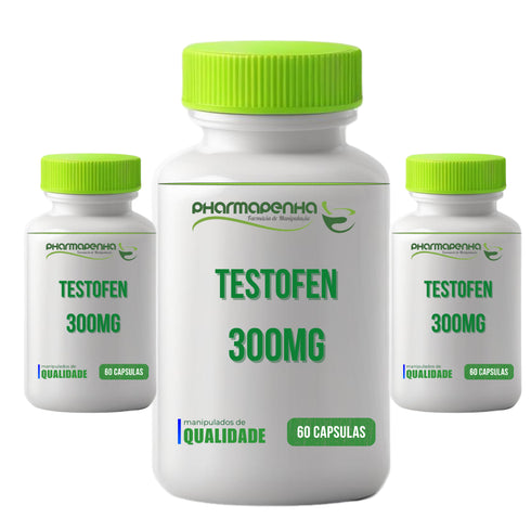 3 PotesTestofen 300mg 60 cápsulas cada
