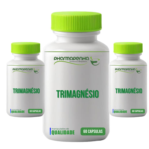 3 Potes Trimagnésio 60 capsulas cada