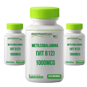 3un Vitamina B12 (Metilcobalamina) 1000mcg 60 comprimidos sublinguais cada