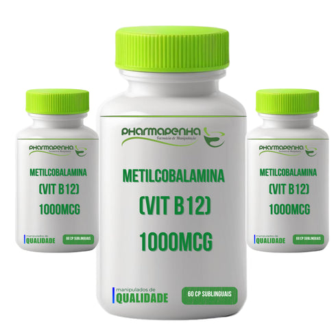 3un Vitamina B12 (Metilcobalamina) 1000mcg 60 comprimidos sublinguais cada