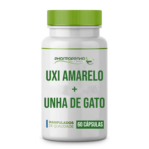 Uxi Amarelo 250mg com Unha de Gato 250mg 60 Cápsulas
