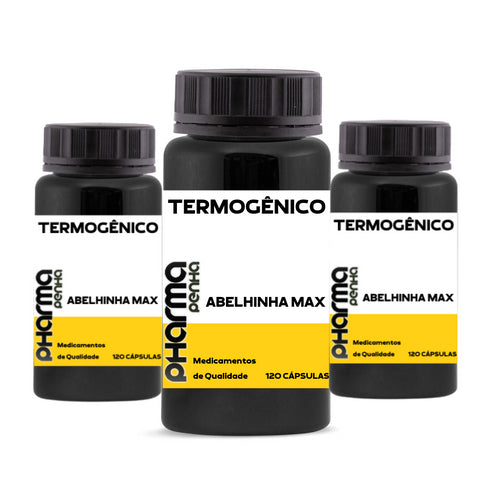 3 Potes Termogênico ABELHINHA MAX 120 Cápsulas cada
