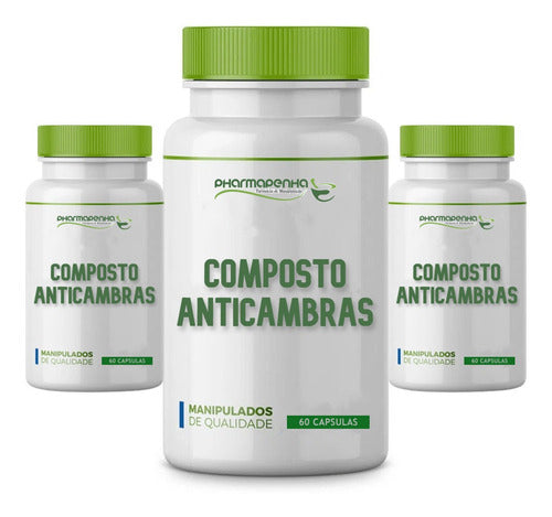 3 Potes Composto Anti-câimbras 60 Cápsulas Cada