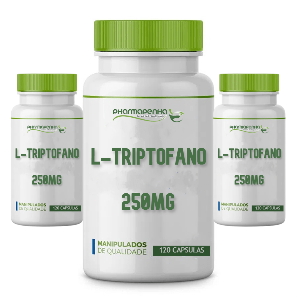3 Potes L-Triptofano 250Mg 120 Cápsulas cada