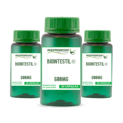 3 Potes Biointestil ® 600mg 30 Cápsulas Gastro Resistentes