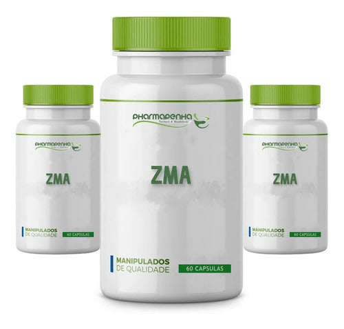 3 Potes Zma 60 Cápsulas Cada