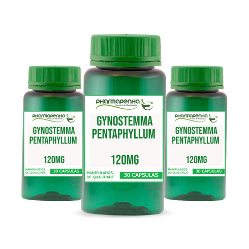3 Potes Gynostemma Pentaphyllum 120mg 30 Cápsulas cada