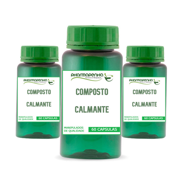 3 Potes Composto Calmante 60 Cápsulas cada