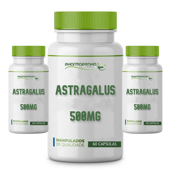 3 Potes Astragalus 500Mg 60 Cápsulas cada