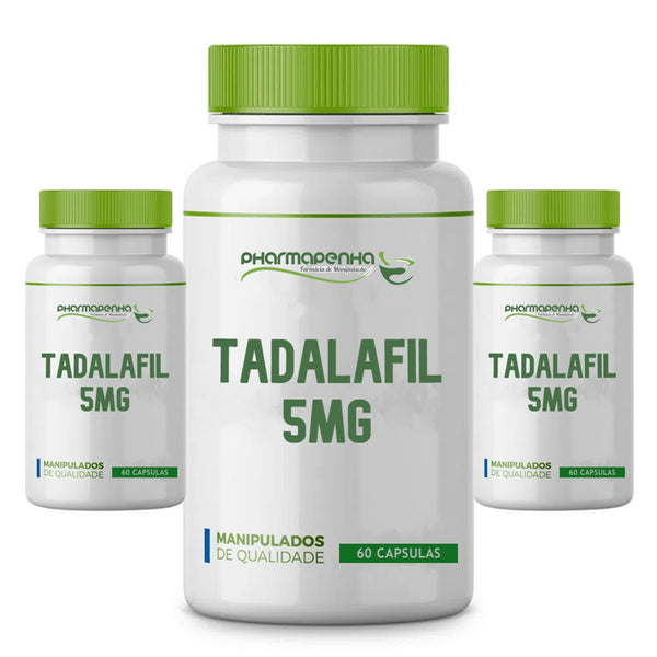 3 Potes Tadalafil 5mg 60 cápsulas cada