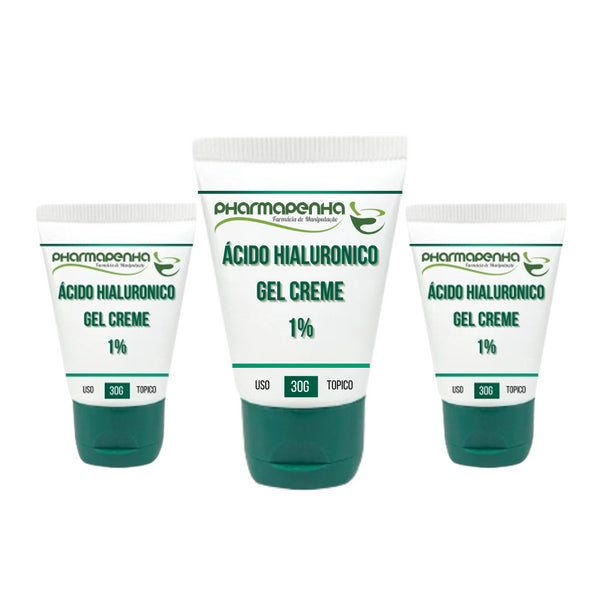 KIT 3UN ÁCIDO HIALURÔNICO 1% GEL CREME 30G CADA