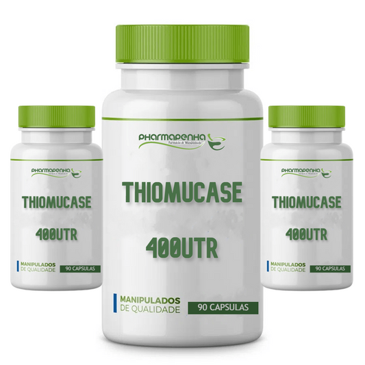 3 Potes Thiomucase 400 UTR 90 Cápsulas cada
