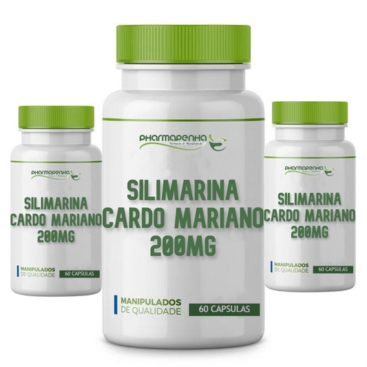 3 Potes Silimarina (Cardo Mariano) 200Mg 60 Cápsulas cada