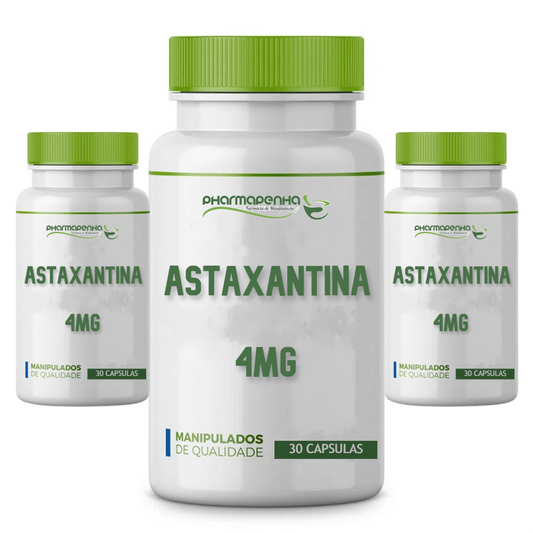 3 Potes Astaxantina 4Mg 60 Cápsulas cada
