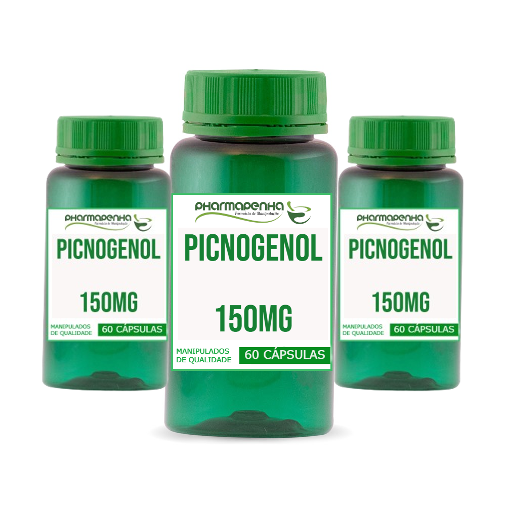 3 Potes Picnogenol 150mg 60 Cápsulas cada