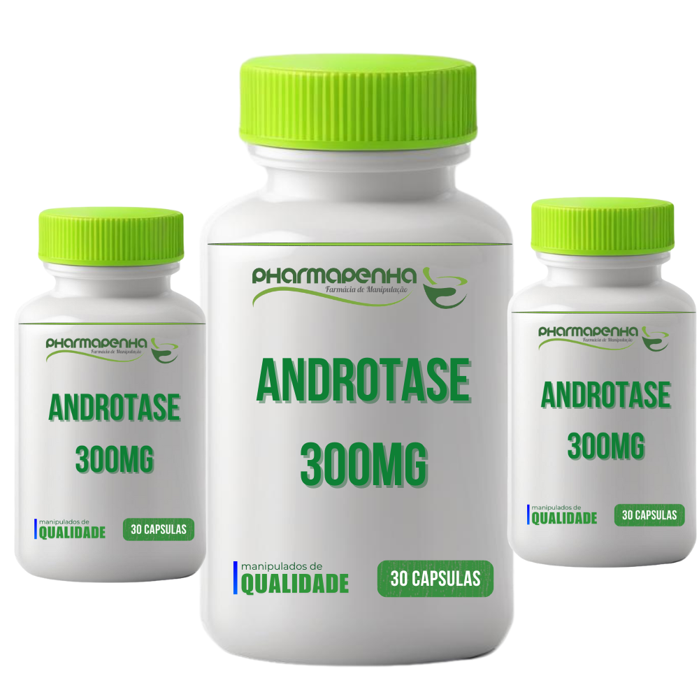 3 Potes Androtase (Beta sitoesterol) 300mg 30 Cápsulas cada