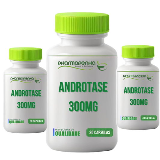 3 Potes Androtase (Beta sitoesterol) 300mg 30 Cápsulas cada
