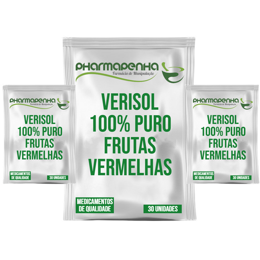 3un Colágeno Verisol® 8g Sabor Frutas Vermelhas 30 Sachês cada