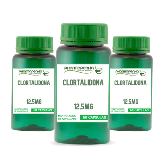 3 Potes Clortalidona 12,5mg 60 Cápsulas cada